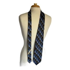 Ermenegildo Zegna  blue/black multi silk tie